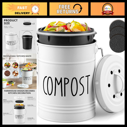 Gallon kitchen compost bin - gallon,